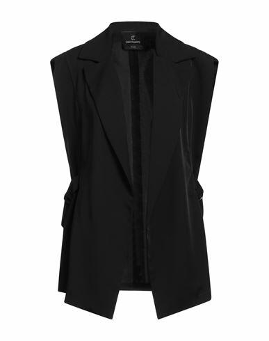 Cristinaeffe Woman Blazer Black Polyester, Elastane Cover