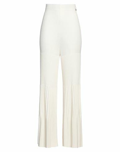 Twinset Woman Pants White Viscose, Polyester Cover