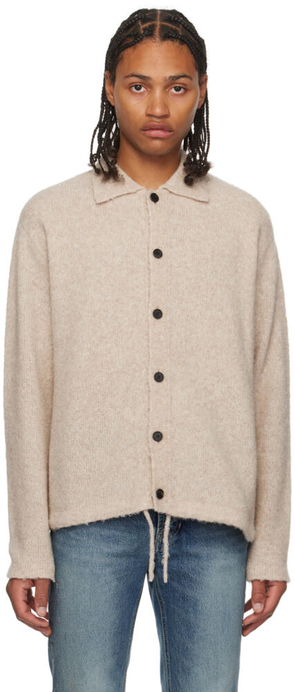 Solid Homme Beige Spread Collar Cardigan Cover