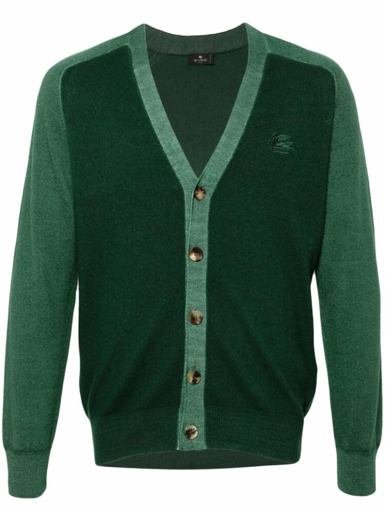 ETRO Pegaso-motif cardigan - Green Cover