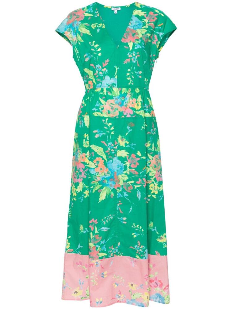 ASPESI floral-print cotton dress - Green Cover