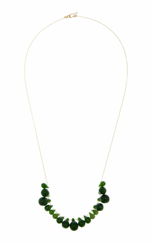 Ten Thousand Things - 18K Yellow Gold Jade Cluster Necklace - Green - Gifts For Her Cover