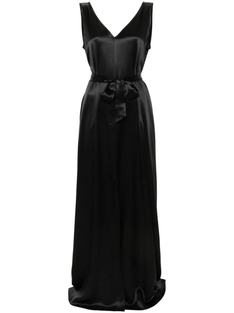 Kiton V-neck silk maxi dress - Black Cover