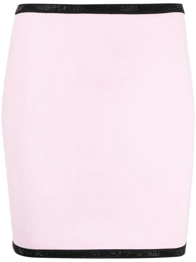 Alexander Wang crystal-logo-trim mini skirt - Pink Cover