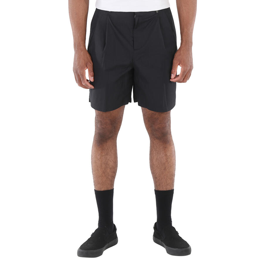 Burberry Mens Black Technical Cotton Tailored Shorts Cover