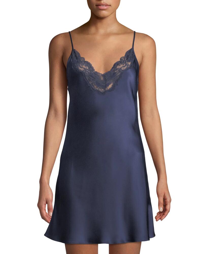 Christine Lingerie Bijoux Lace-Trim Silk Chemise Cover