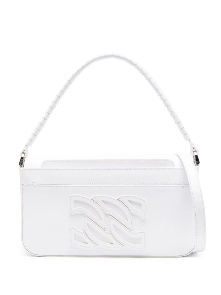 Casadei logo-appliqué leather tote bag - White Cover