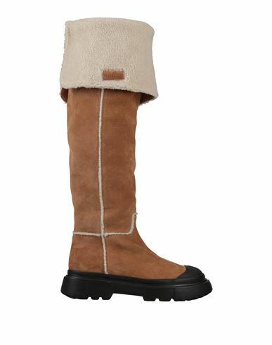 Hogan Woman Boot Camel Leather, Textile fibers Cover