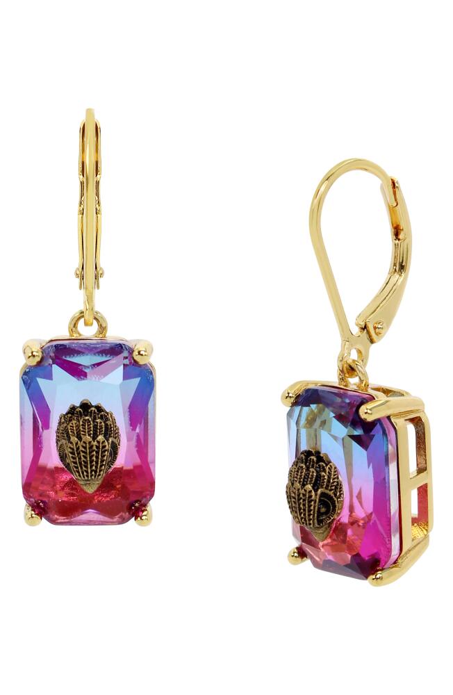 Kurt Geiger London Ombré Crystal Drop Earrings in Fuchsia Cover