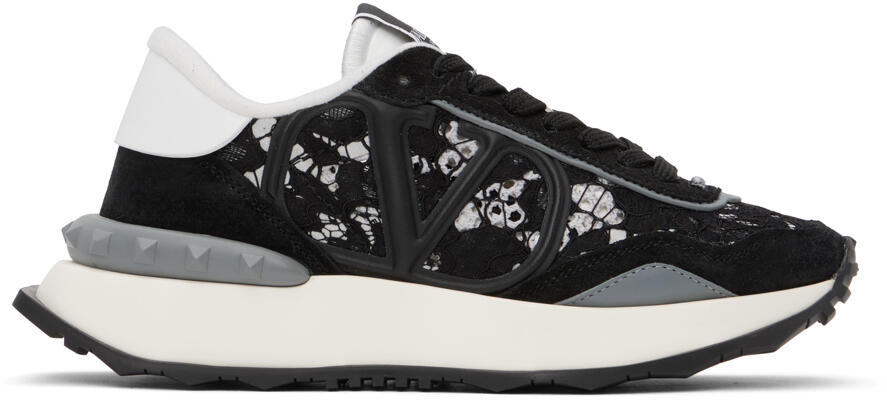 Valentino Garavani White & Black Lacerunner Sneakers Cover