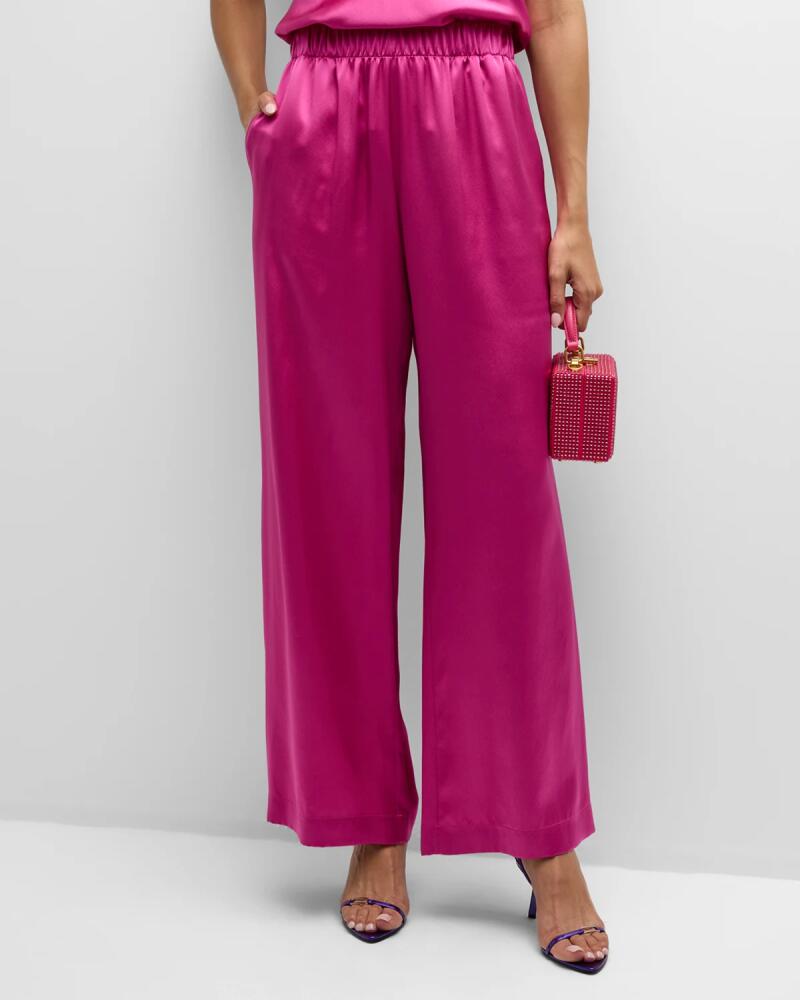 Sablyn Brynn Wide-Leg Silk Pants Cover