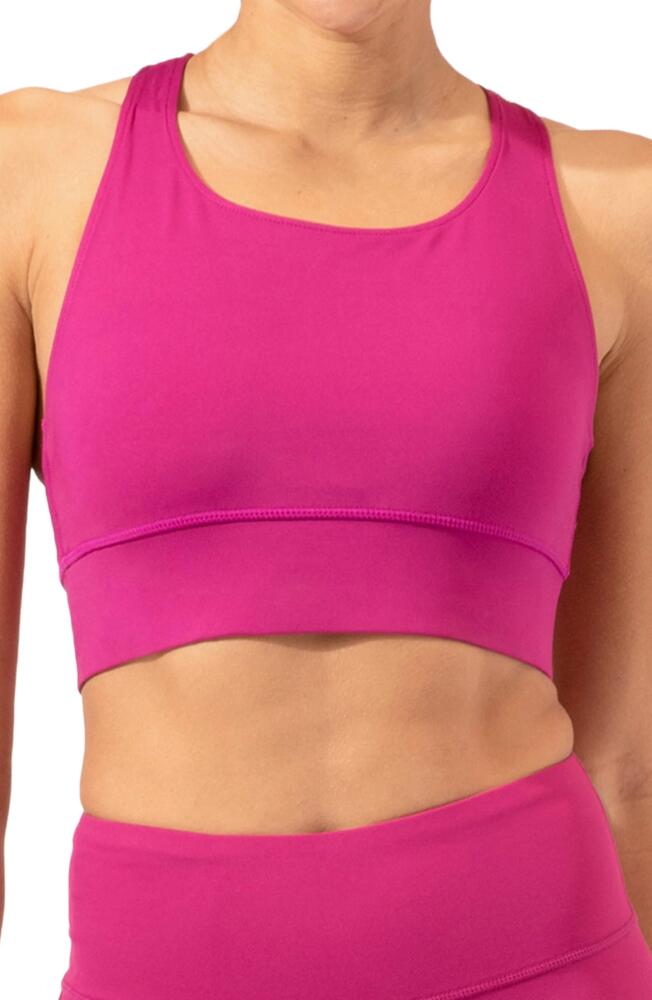 Threads 4 Thought Strappy Sports Bra in Plum Spritz Cover