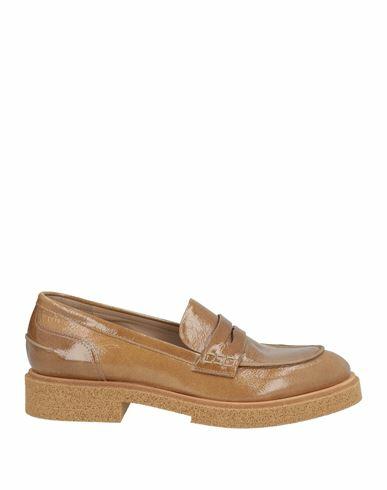 Del Carlo Woman Loafers Camel Leather Cover