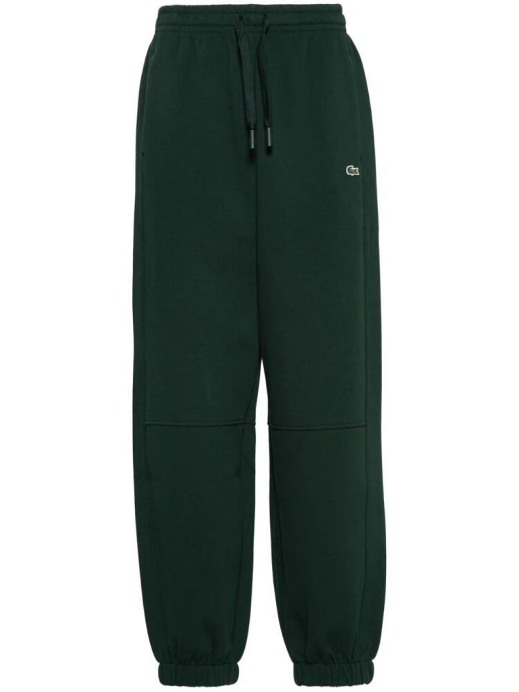 Lacoste logo-patch piqué track pants - Green Cover