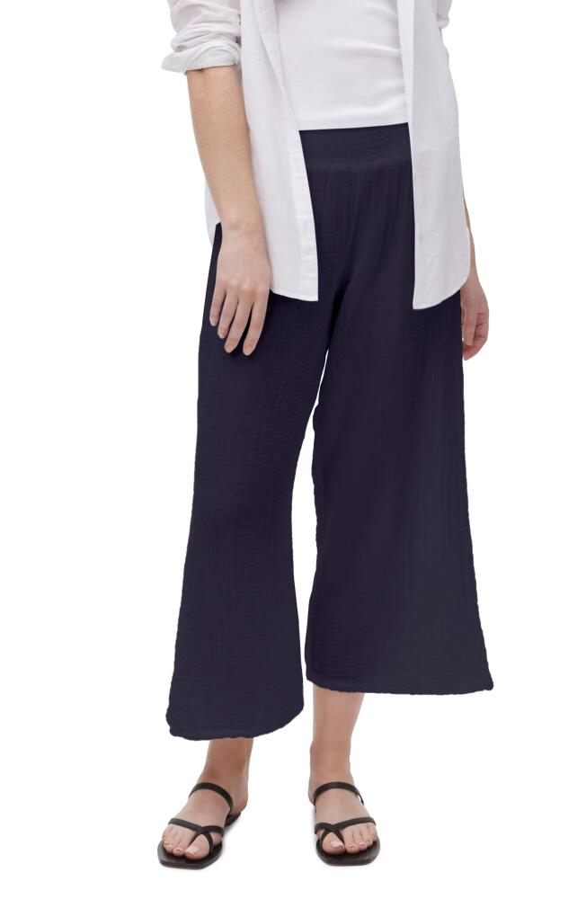 Michael Stars Medina Smocked Waist Wide Leg Pants in Admiral Cover