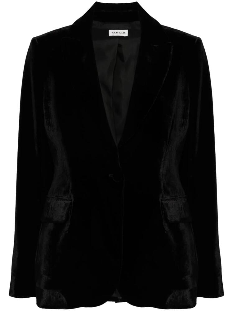 P.A.R.O.S.H. velvet blazer - Black Cover