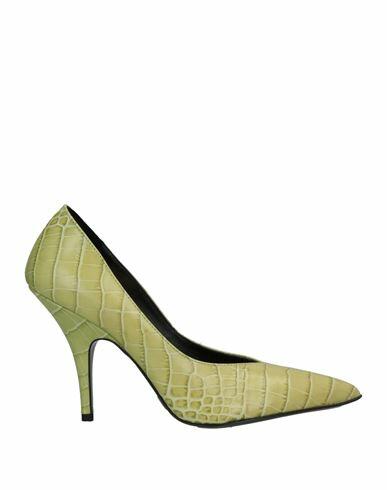 Patrizia Pepe Woman Pumps Light green Leather Cover