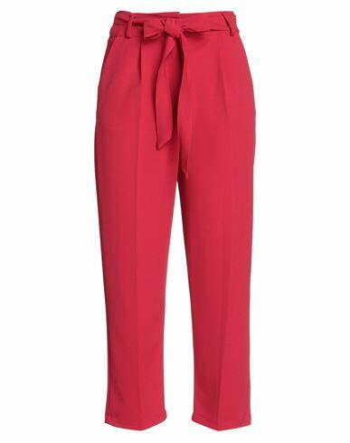 Soallure Woman Pants Red Polyester, Elastane Cover