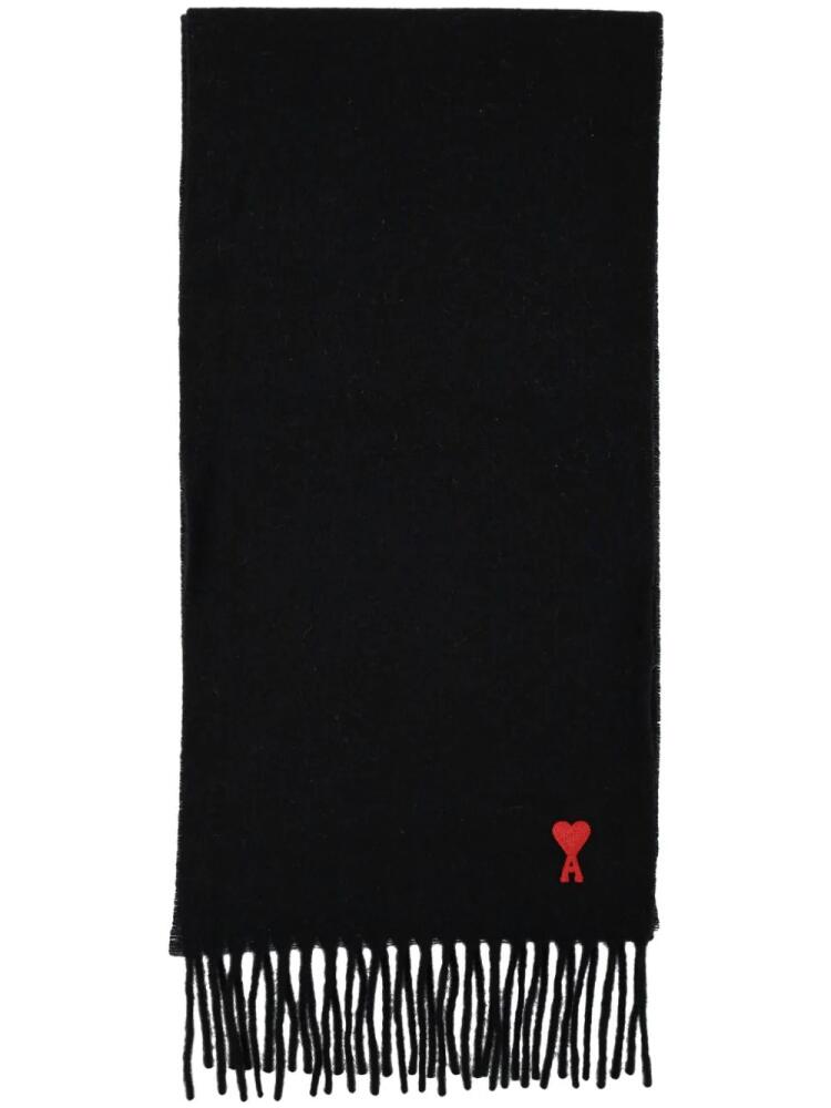 AMI Paris Ami De Coeur scarf - Black Cover