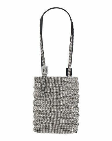 Benedetta Bruzziches Woman Shoulder bag Black Aluminum, Crystal Cover