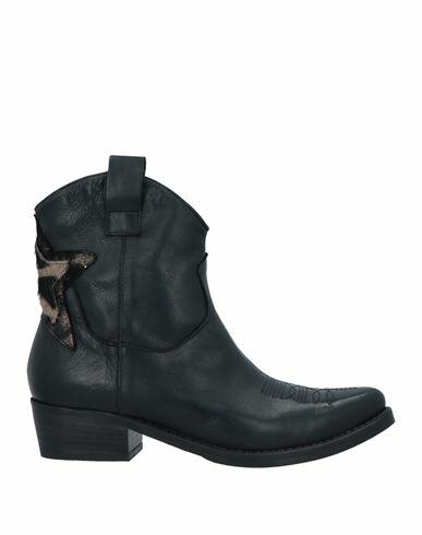 1725.a Woman Ankle boots Black Leather Cover