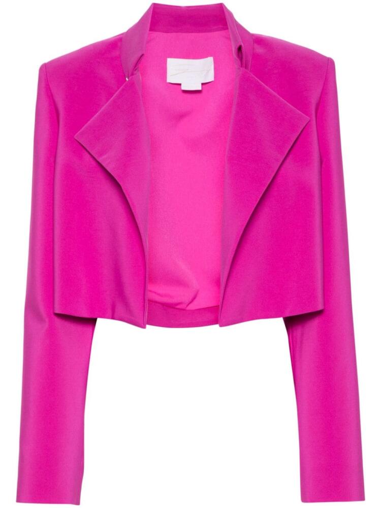 Genny crystal-embellished-buttons cropped blazer - Pink Cover