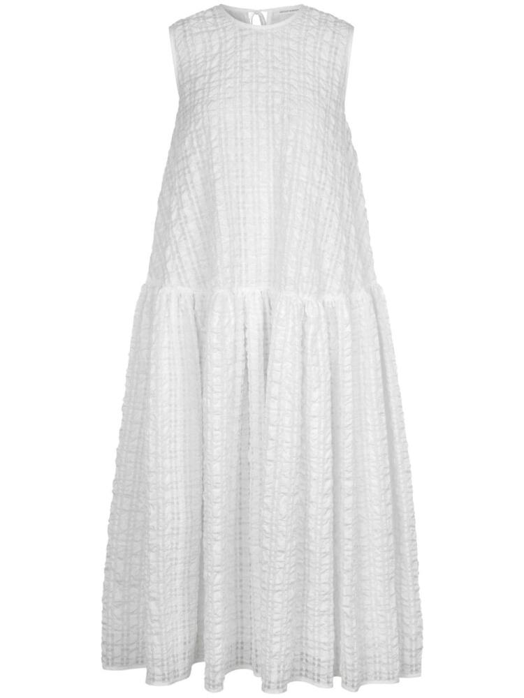 Cecilie Bahnsen Anna Karin seersucker midi dress - White Cover