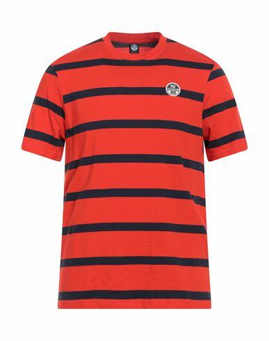 North Sails Man T-shirt Tomato red Cotton Cover