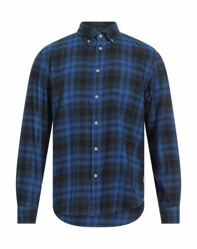 Woolrich Man Shirt Blue Cotton Cover