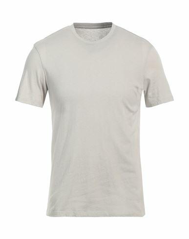 Majestic Filatures Man T-shirt Light grey Cotton, Cashmere Cover