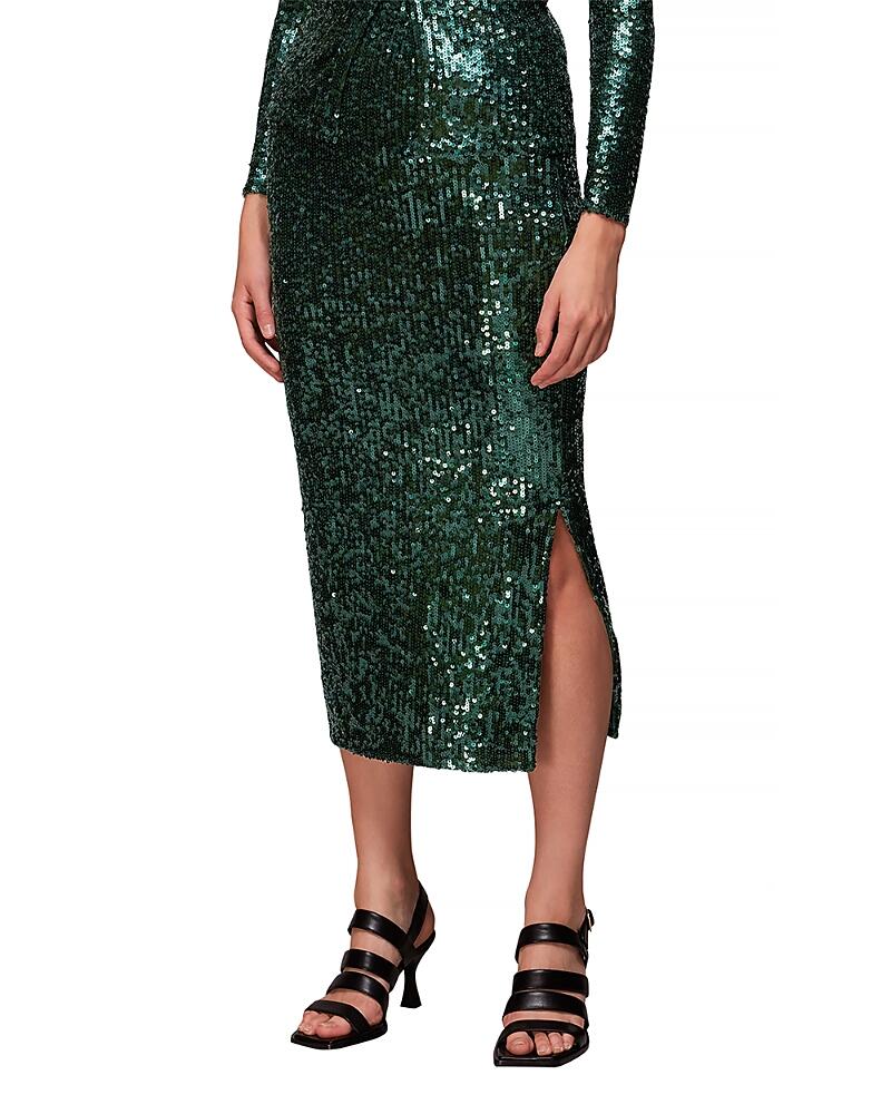 Whistles Sequined Column Midi Skirt Cover