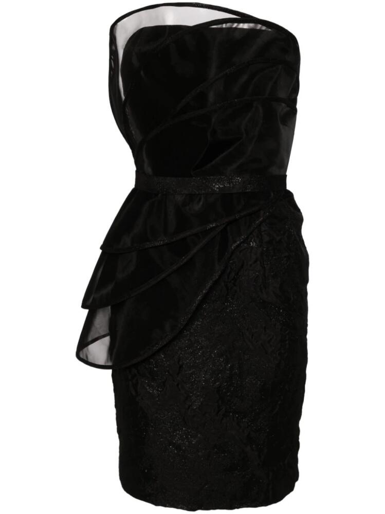 Saiid Kobeisy strapless brocade minidress - Black Cover