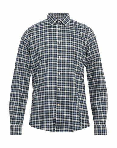 Barbour Man Shirt Navy blue Cotton Cover