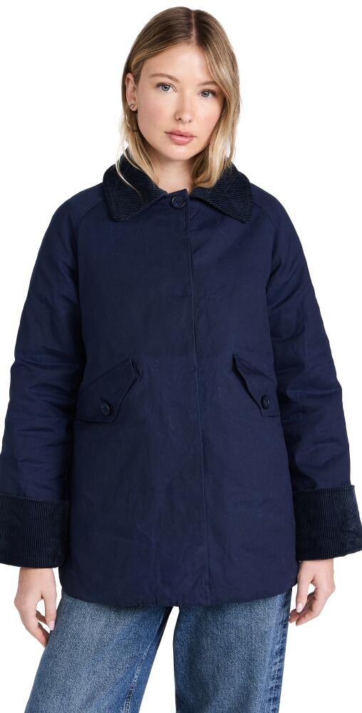 ALIGNE Betty Reversible Wax Coat Navy Cover