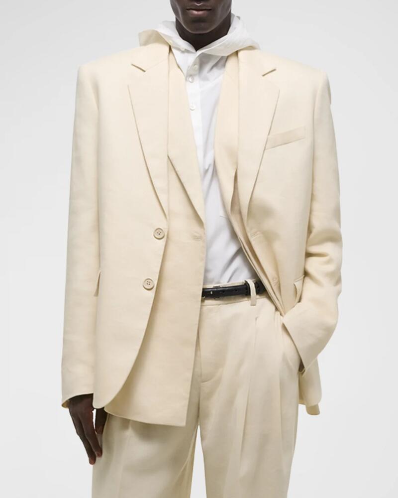 Helmut Lang Men's Classic Linen-Blend Blazer Cover