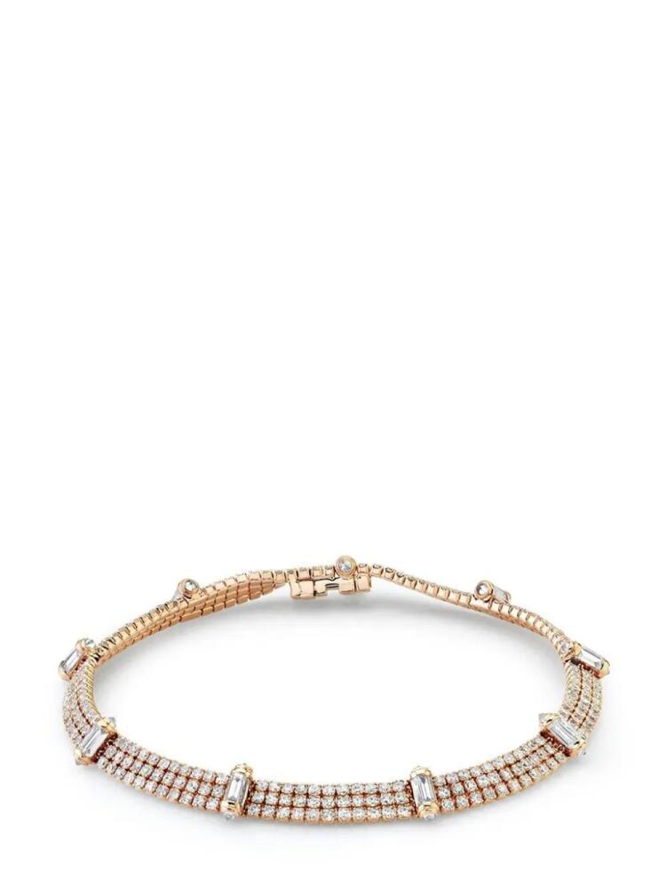 SHAY 18kt rose gold Tripe Thread diamond bracelet - Pink Cover