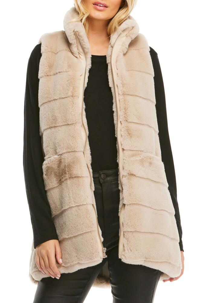 DONNA SALYERS FABULOUS FURS Faux Fur Vest in Stone Cover