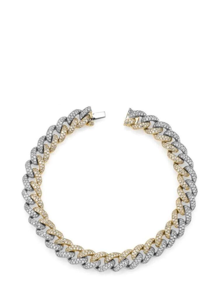 SHAY 18kt gold medium Two-Tone diamond bracelet - White Cover