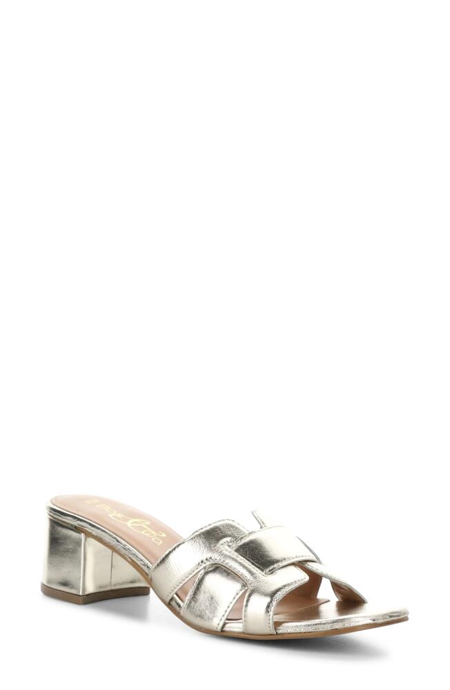 Bos. & Co. Uplift Slide Sandal in Platino Leather Cover