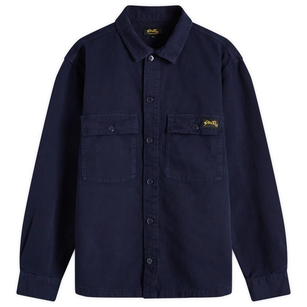 Stan Ray Men's CPO Overshirt in Navy Bedford Cord Cover