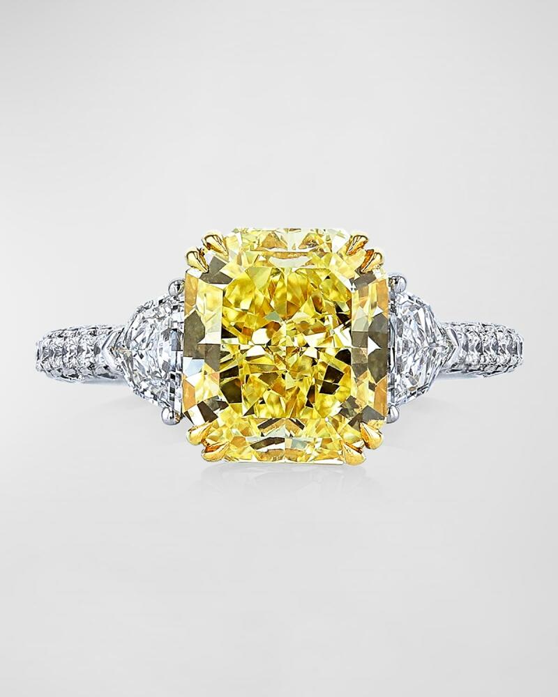 Neiman Marcus Diamonds Yellow Radiant Cut Diamond Ring, 5.77tcw (Size 6.5) Cover