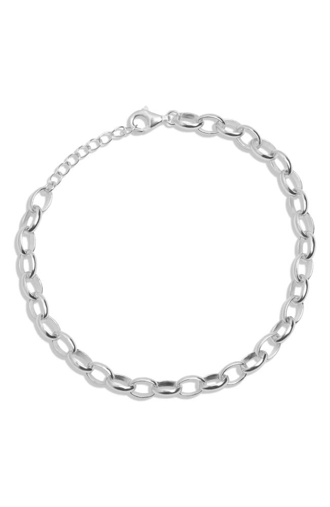 Argento Vivo Sterling Silver Oval Chain Bracelet Cover