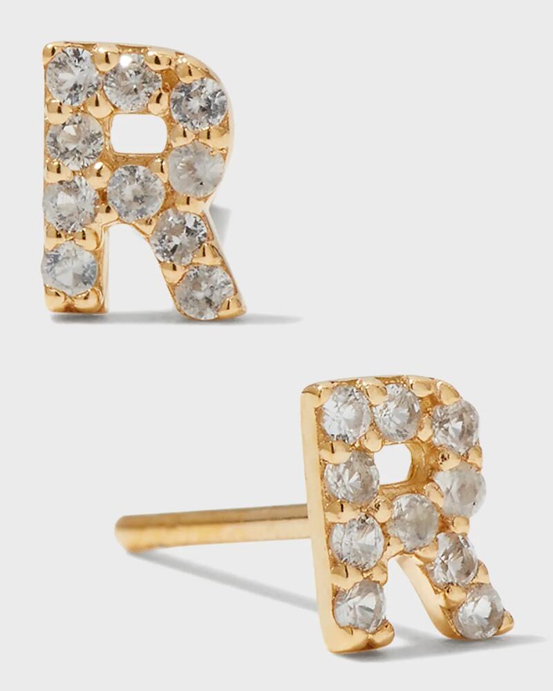 Tai White Sapphire Initial Stud Earring, Single Cover