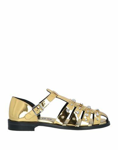 Sandro Woman Sandals Gold Leather Cover