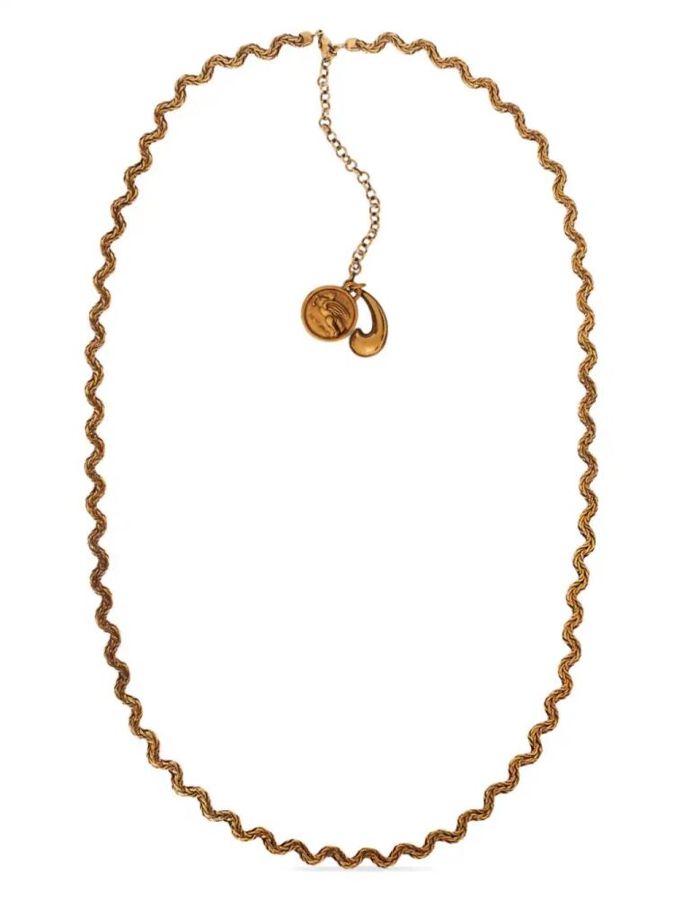 ETRO logo-charm chain necklace - Gold Cover