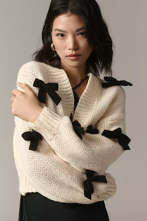 The Alicia 3D Bow Cropped Cardigan Sweater by Maeve Cover