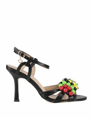 Tua By Braccialini Woman Sandals Black Calfskin Cover