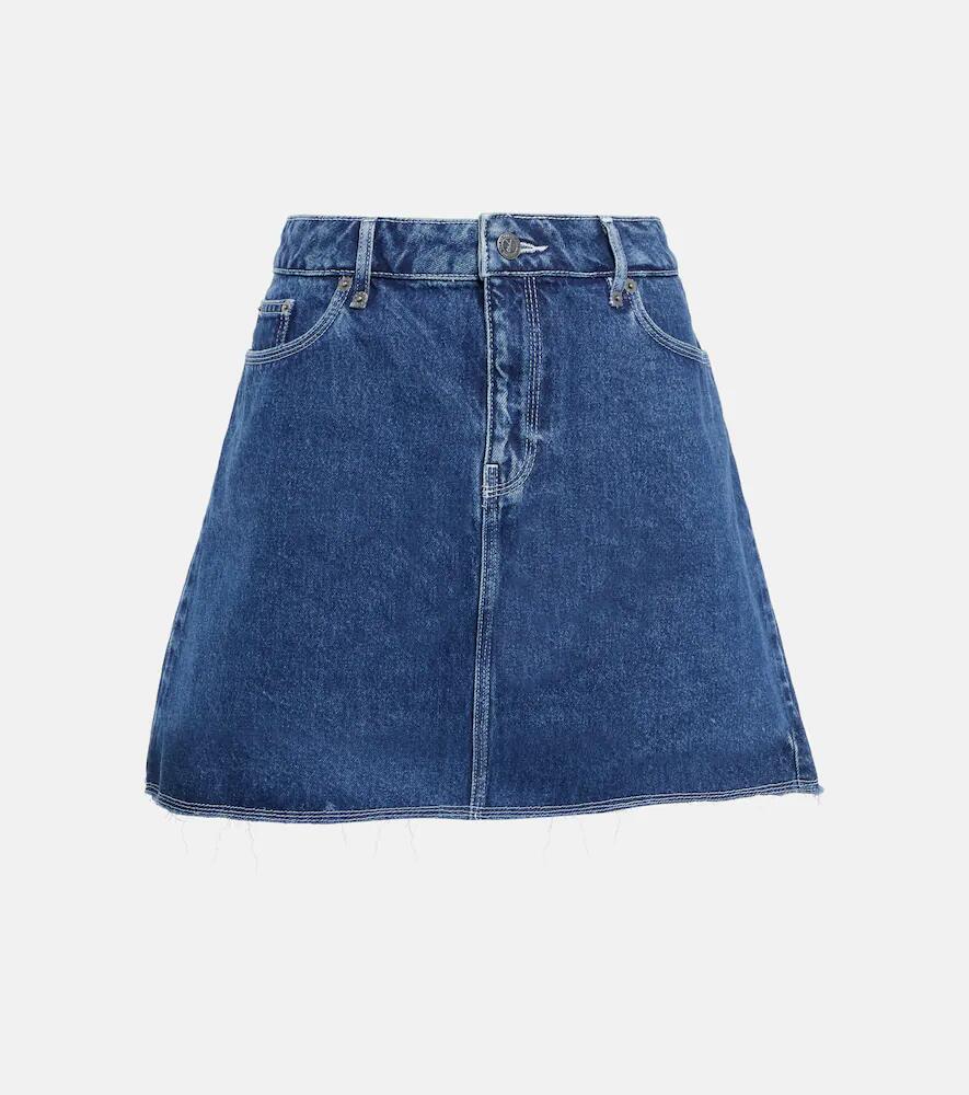 A. P.C. Frayed denim miniskirt Cover