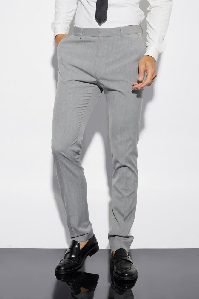 boohoo Mens Tall Skinny Suit Pants - Grey Cover