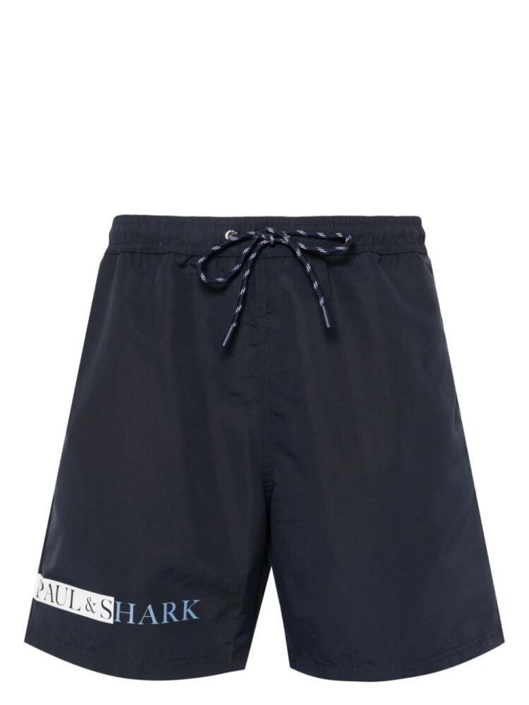 Paul & Shark logo-print swim shorts - Blue Cover